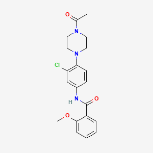 molecular formula C20H22ClN3O3 B4479914 N-[4-(4-acetylpiperazin-1-yl)-3-chlorophenyl]-2-methoxybenzamide 