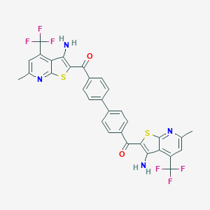 Biphenyl-4,4'-diylbis{[3-amino-6-methyl-4-(trifluoromethyl)thieno[2,3-b]pyridin-2-yl]methanone}