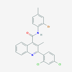 molecular formula C24H17BrCl2N2O B447997 N-(2-bromo-4-methylphenyl)-2-(2,4-dichlorophenyl)-3-methyl-4-quinolinecarboxamide 