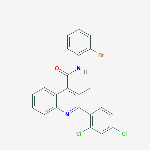 N-(2-bromo-4-methylphenyl)-2-(2,4-dichlorophenyl)-3-methyl-4-quinolinecarboxamide