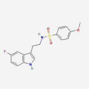 molecular formula C17H17FN2O3S B4480000 N-[2-(5-fluoro-1H-indol-3-yl)ethyl]-4-methoxybenzenesulfonamide 