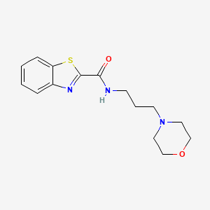 molecular formula C15H19N3O2S B4480043 N-(3-morpholin-4-ylpropyl)-1,3-benzothiazole-2-carboxamide 