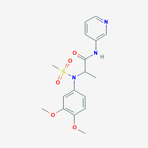 molecular formula C17H21N3O5S B4480264 N~2~-(3,4-dimethoxyphenyl)-N~2~-(methylsulfonyl)-N~1~-3-pyridinylalaninamide 