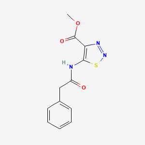 molecular formula C12H11N3O3S B4480294 methyl 5-[(phenylacetyl)amino]-1,2,3-thiadiazole-4-carboxylate 