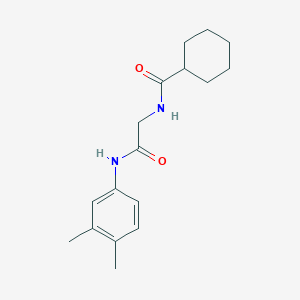 molecular formula C17H24N2O2 B4480306 N-{2-[(3,4-dimethylphenyl)amino]-2-oxoethyl}cyclohexanecarboxamide 