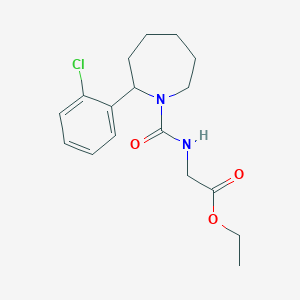 molecular formula C17H23ClN2O3 B4480360 Ethyl 2-{[2-(2-chlorophenyl)azepane-1-carbonyl]amino}acetate 