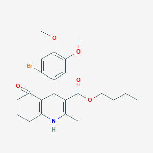 molecular formula C23H28BrNO5 B448038 butyl 4-(2-bromo-4,5-dimethoxyphenyl)-2-methyl-5-oxo-1,4,5,6,7,8-hexahydroquinoline-3-carboxylate 