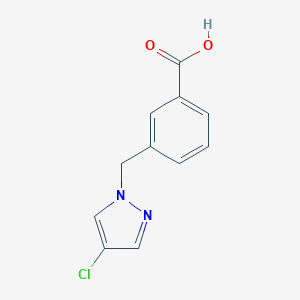 molecular formula C11H9ClN2O2 B448044 3-[(4-Chloro-1H-pyrazol-1-yl)methyl]benzoic acid CAS No. 676348-40-6