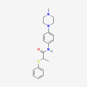 molecular formula C20H25N3OS B4480482 N-[4-(4-methyl-1-piperazinyl)phenyl]-2-(phenylthio)propanamide 