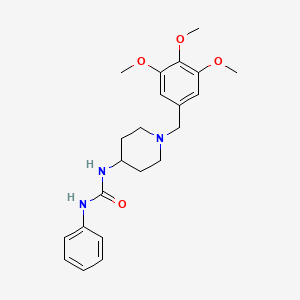 molecular formula C22H29N3O4 B4480486 N-PHENYL-N'-[1-(3,4,5-TRIMETHOXYBENZYL)-4-PIPERIDYL]UREA 