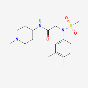 molecular formula C17H27N3O3S B4480821 N~2~-(3,4-dimethylphenyl)-N~1~-(1-methyl-4-piperidinyl)-N~2~-(methylsulfonyl)glycinamide 