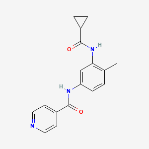 molecular formula C17H17N3O2 B4480825 N-{3-[(cyclopropylcarbonyl)amino]-4-methylphenyl}isonicotinamide 