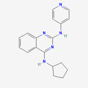 molecular formula C18H19N5 B4480944 N~4~-cyclopentyl-N~2~-4-pyridinyl-2,4-quinazolinediamine 