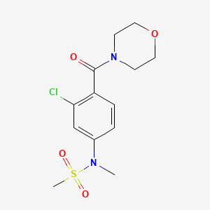 molecular formula C13H17ClN2O4S B4481039 N-[3-chloro-4-(morpholine-4-carbonyl)phenyl]-N-methylmethanesulfonamide 
