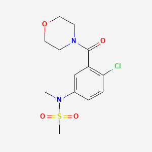 molecular formula C13H17ClN2O4S B4481166 N-[4-chloro-3-(morpholine-4-carbonyl)phenyl]-N-methylmethanesulfonamide 