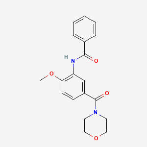 molecular formula C19H20N2O4 B4481234 N-[2-methoxy-5-(4-morpholinylcarbonyl)phenyl]benzamide 