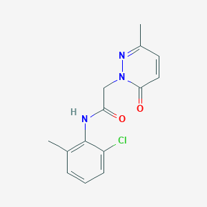 molecular formula C14H14ClN3O2 B4481283 N-(2-chloro-6-methylphenyl)-2-(3-methyl-6-oxo-1(6H)-pyridazinyl)acetamide 