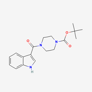 molecular formula C18H23N3O3 B4481313 tert-butyl 4-(1H-indole-3-carbonyl)piperazine-1-carboxylate 