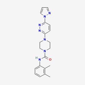 molecular formula C20H23N7O B4481331 N-(2,3-dimethylphenyl)-4-[6-(1H-pyrazol-1-yl)-3-pyridazinyl]-1-piperazinecarboxamide 