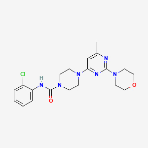 molecular formula C20H25ClN6O2 B4481334 N-(2-Chlorophenyl)-4-[6-methyl-2-(morpholin-4-YL)pyrimidin-4-YL]piperazine-1-carboxamide 