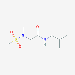 molecular formula C8H18N2O3S B4481336 N~1~-isobutyl-N~2~-methyl-N~2~-(methylsulfonyl)glycinamide 