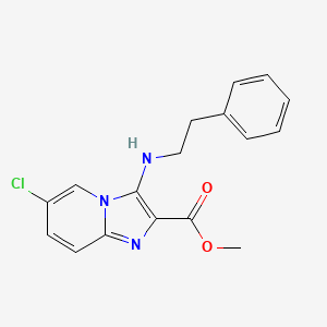molecular formula C17H16ClN3O2 B4481409 methyl 6-chloro-3-[(2-phenylethyl)amino]imidazo[1,2-a]pyridine-2-carboxylate 
