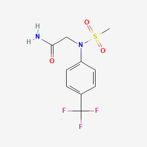 molecular formula C10H11F3N2O3S B4481541 2-[(Methylsulfonyl)[4-(trifluoromethyl)phenyl]amino]acetamide 