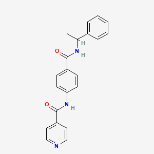 molecular formula C21H19N3O2 B4481554 N-(4-{[(1-phenylethyl)amino]carbonyl}phenyl)isonicotinamide 