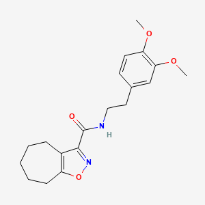 molecular formula C19H24N2O4 B4481791 N-[2-(3,4-dimethoxyphenyl)ethyl]-5,6,7,8-tetrahydro-4H-cyclohepta[d][1,2]oxazole-3-carboxamide 