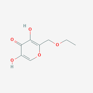 molecular formula C8H10O5 B044818 2-(ethoxymethyl)-3,5-dihydroxypyran-4-one CAS No. 112242-42-9