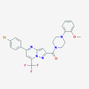 5-(4-Bromophenyl)-2-{[4-(2-methoxyphenyl)-1-piperazinyl]carbonyl}-7-(trifluoromethyl)pyrazolo[1,5-a]pyrimidine