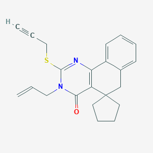 3-allyl-2-(2-propynylsulfanyl)-5,6-dihydrospiro(benzo[h]quinazoline-5,1'-cyclopentane)-4(3H)-one
