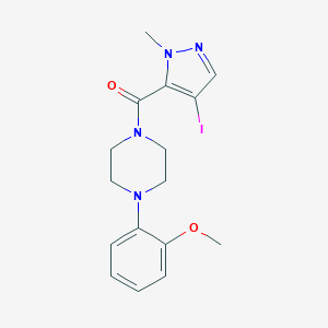 (4-iodo-1-methyl-1H-pyrazol-5-yl)[4-(2-methoxyphenyl)piperazin-1-yl]methanone