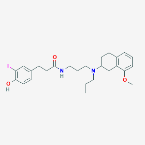 3-(4-hydroxy-3-iodophenyl)-N-[3-[(8-methoxy-1,2,3,4-tetrahydronaphthalen-2-yl)-propylamino]propyl]propanamide
