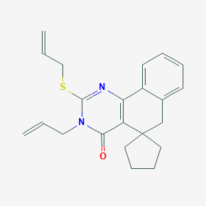 3-allyl-2-(allylsulfanyl)-5,6-dihydrospiro(benzo[h]quinazoline-5,1'-cyclopentane)-4(3H)-one