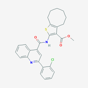 Methyl 2-({[2-(2-chlorophenyl)-4-quinolinyl]carbonyl}amino)-4,5,6,7,8,9-hexahydrocycloocta[b]thiophene-3-carboxylate