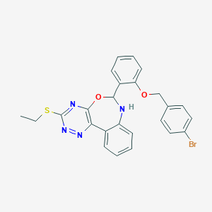 6-{2-[(4-Bromobenzyl)oxy]phenyl}-3-(ethylsulfanyl)-6,7-dihydro[1,2,4]triazino[5,6-d][3,1]benzoxazepine