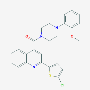 [2-(5-Chlorothiophen-2-yl)quinolin-4-yl][4-(2-methoxyphenyl)piperazin-1-yl]methanone