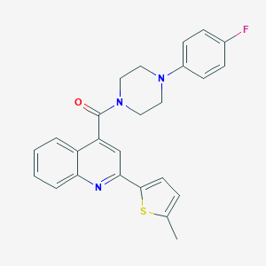 [4-(4-Fluorophenyl)piperazino][2-(5-methyl-2-thienyl)-4-quinolyl]methanone