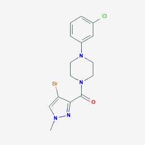 1-[(4-bromo-1-methyl-1H-pyrazol-3-yl)carbonyl]-4-(3-chlorophenyl)piperazine