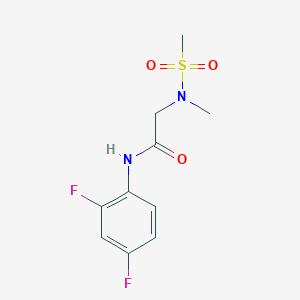 molecular formula C10H12F2N2O3S B4482061 N-(2,4-difluorophenyl)-2-[methyl(methylsulfonyl)amino]acetamide 