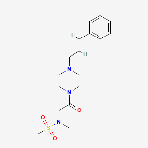 molecular formula C17H25N3O3S B4482084 N-methyl-N-[2-oxo-2-[4-[(E)-3-phenylprop-2-enyl]piperazin-1-yl]ethyl]methanesulfonamide 