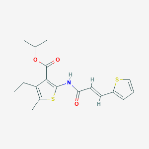 Isopropyl 4-ethyl-5-methyl-2-{[3-(2-thienyl)acryloyl]amino}-3-thiophenecarboxylate