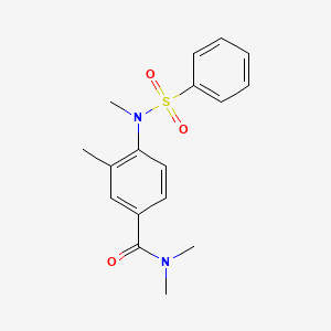 molecular formula C17H20N2O3S B4482171 N,N,3-TRIMETHYL-4-(N-METHYLBENZENESULFONAMIDO)BENZAMIDE 