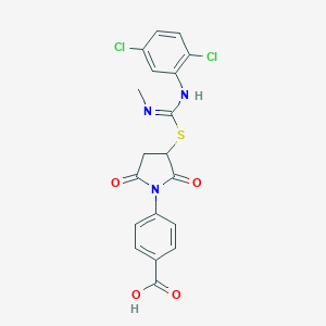 4-(3-{[[(2,5-Dichlorophenyl)imino](methylamino)methyl]sulfanyl}-2,5-dioxo-1-pyrrolidinyl)benzoic acid