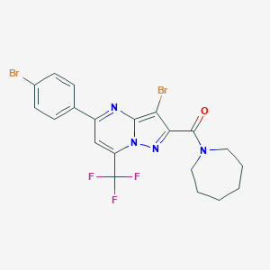2-(1-Azepanylcarbonyl)-3-bromo-5-(4-bromophenyl)-7-(trifluoromethyl)pyrazolo[1,5-a]pyrimidine