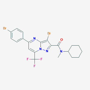 3-bromo-5-(4-bromophenyl)-N-cyclohexyl-N-methyl-7-(trifluoromethyl)pyrazolo[1,5-a]pyrimidine-2-carboxamide