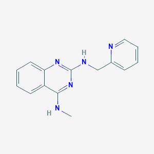 molecular formula C15H15N5 B4482267 N4-Methyl-N2-(pyridin-2-ylmethyl)quinazoline-2,4-diamine 