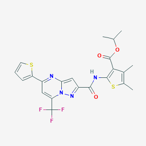 Isopropyl 4,5-dimethyl-2-({[5-(2-thienyl)-7-(trifluoromethyl)pyrazolo[1,5-a]pyrimidin-2-yl]carbonyl}amino)-3-thiophenecarboxylate