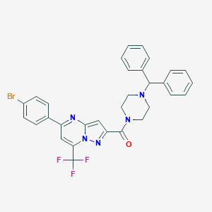 2-[(4-Benzhydryl-1-piperazinyl)carbonyl]-5-(4-bromophenyl)-7-(trifluoromethyl)pyrazolo[1,5-a]pyrimidine